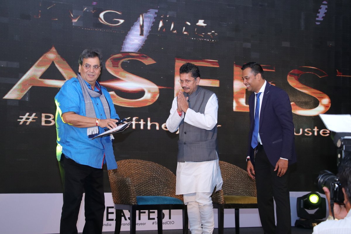 Award presentation at The Cover Story World Magazine business excellence awards