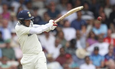 India’s captain Shubman Gill plays a shot on day one of the first cricket test match between England and India at Headingley in Leeds. | Photo Credit- AP